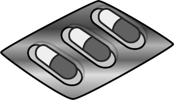 カプセル剤の薬のイラスト画像