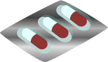 カプセル剤の薬のイラスト画像