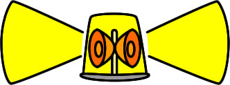 黄色い回転灯のイラスト画像1