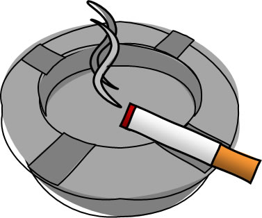 タバコと灰皿のイラスト画像