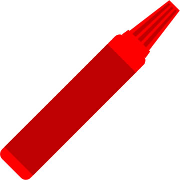 赤いマジックペンのイラスト画像5