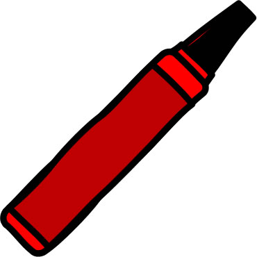 赤いマジックペンのイラスト画像6