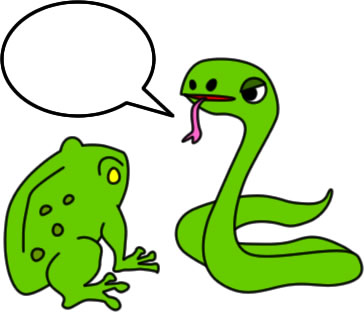 蛇に睨まれた蛙のイラスト画像3