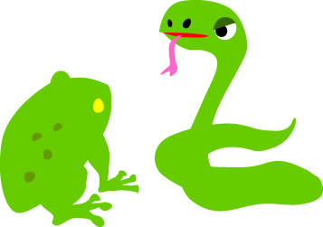 蛇に睨まれた蛙のイラスト画像5