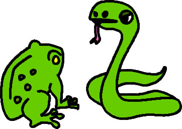 蛇に睨まれた蛙のイラスト画像6
