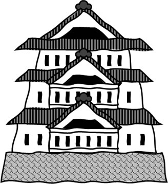 弘前城の天守のイラスト画像1