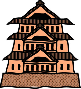 弘前城の天守のイラスト画像3