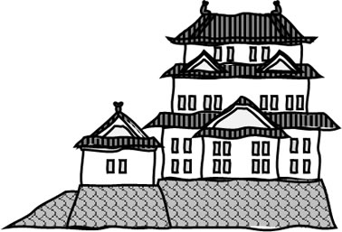 小田原城の天守のイラスト画像1
