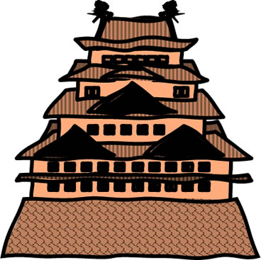 名古屋城のイラスト フリーイラスト素材 変な絵 Net