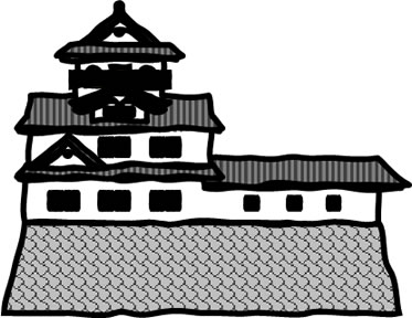 富山城の天守のイラスト画像2