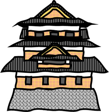 高島城の天守のイラスト画像2