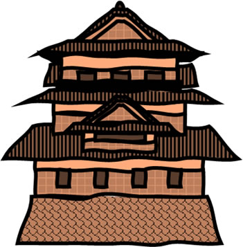 高島城の天守のイラスト画像3