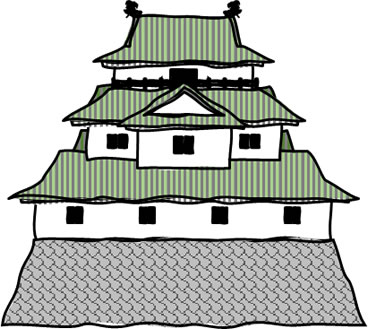 和歌山城の天守のイラスト画像1