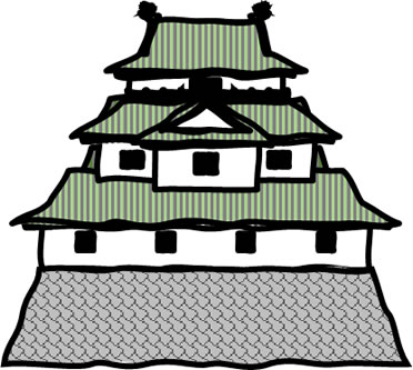 和歌山城の天守のイラスト画像2
