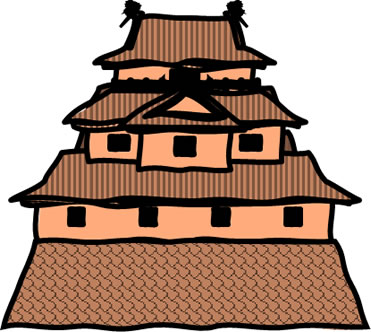 和歌山城の天守のイラスト画像3
