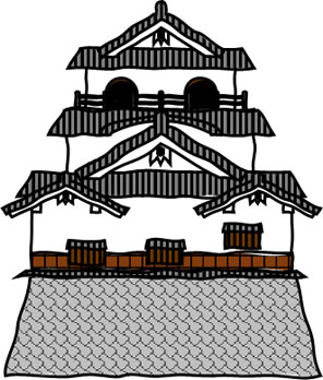 彦根城の天守のイラスト画像1