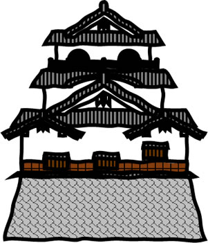 彦根城の天守のイラスト画像2