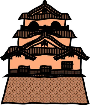 彦根城の天守のイラスト画像3