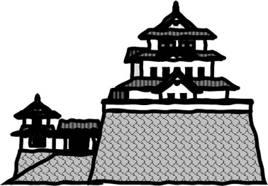 伊賀上野城の天守のイラスト画像2