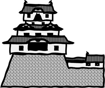高松城の天守のイラスト画像2