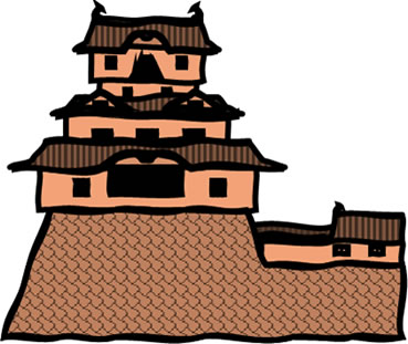 高松城の天守のイラスト画像3