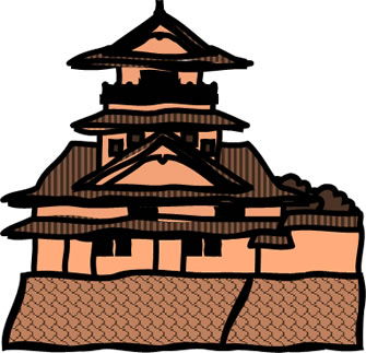 高知城の天守のイラスト画像3