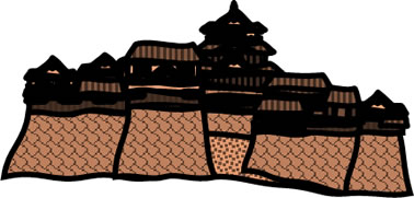 松山城の天守のイラスト画像3