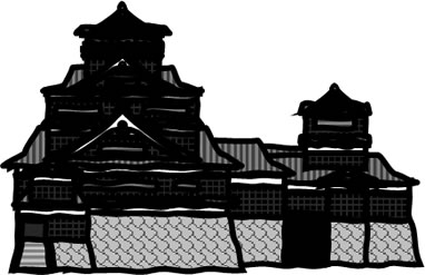 熊本城のイラスト １ フリーイラスト素材 変な絵 Net