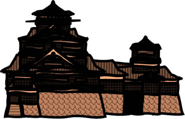 熊本城のイラスト １ フリーイラスト素材 変な絵 Net