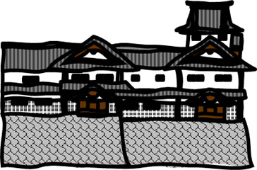 金沢城の天守のイラスト画像2