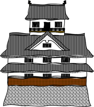 岐阜城の天守のイラスト画像1