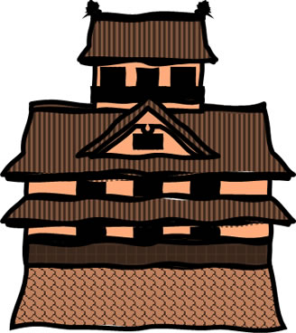 岐阜城の天守のイラスト画像3