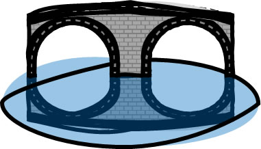 眼鏡橋のイラスト画像2