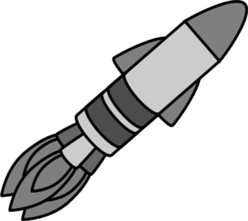 ロケットミサイルのイラスト画像