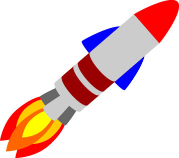 ロケットミサイルのイラスト １ フリーイラスト素材 変な絵 Net