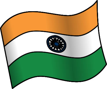 インドの国旗のイラスト画像1