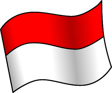 インドネシアの国旗のイラスト画像1