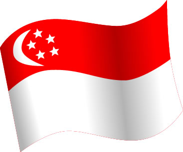 シンガポールの国旗のイラスト画像5