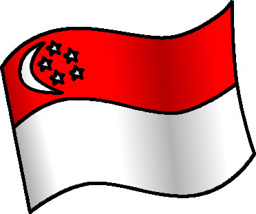 シンガポールの国旗のイラスト画像6