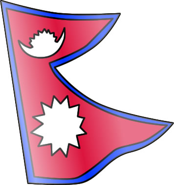ネパールの国旗のイラスト画像1