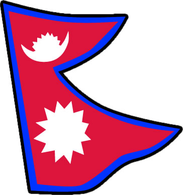 ネパールの国旗のイラスト画像3