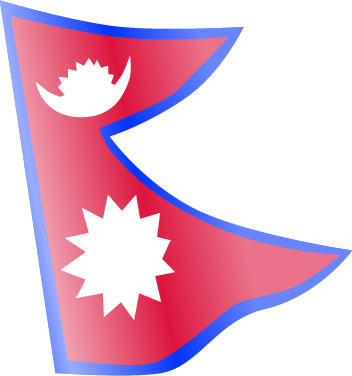 ネパールの国旗のイラスト画像5