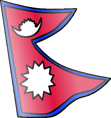 ネパールの国旗のイラスト画像6