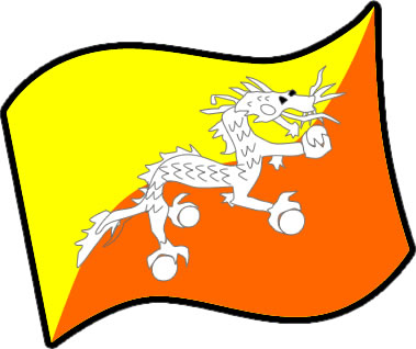ブータンの国旗のイラスト画像3