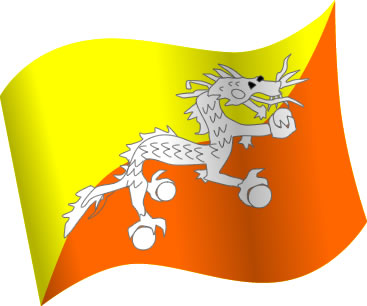 ブータンの国旗のイラスト画像5