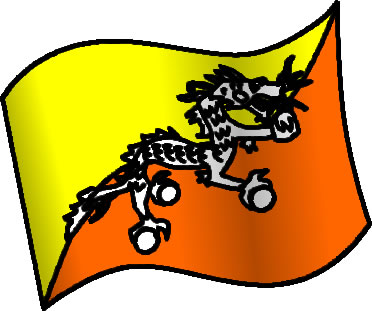 ブータンの国旗のイラスト画像6