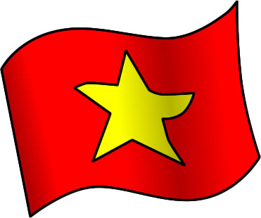 ベトナムの国旗のイラスト画像1