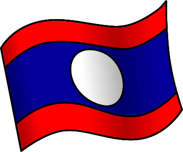 ラオスの国旗のイラスト画像1