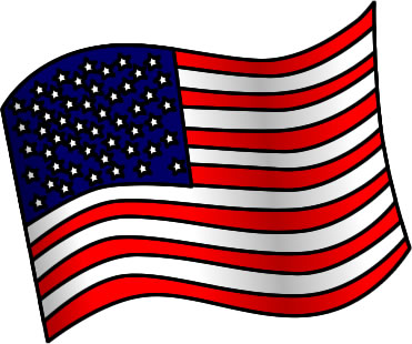 アメリカ合衆国の国旗のイラスト画像1