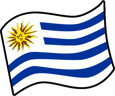 ウルグアイの国旗のイラスト画像3